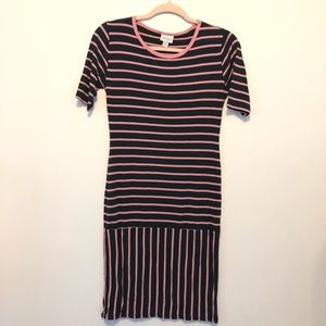 Lularoe striped “Julia” midi dress
